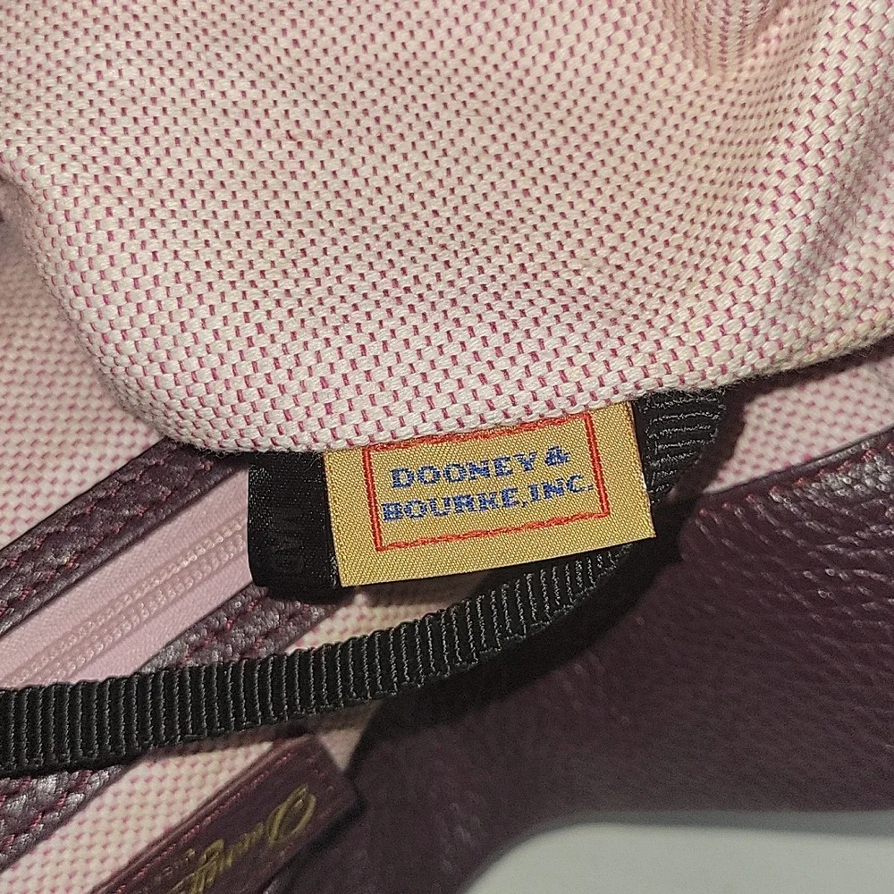 Dooney & Bourke Purple Pebble Leather Hobo Shoulder Bag